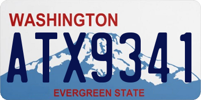 WA license plate ATX9341