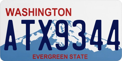 WA license plate ATX9344