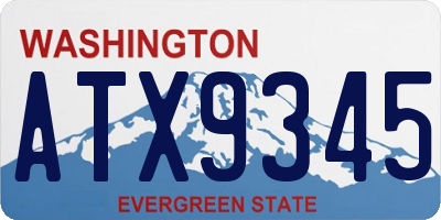 WA license plate ATX9345