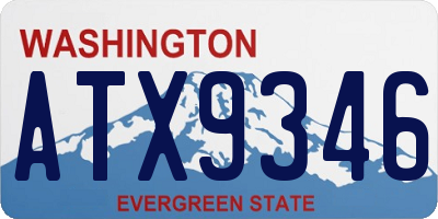 WA license plate ATX9346