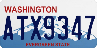 WA license plate ATX9347