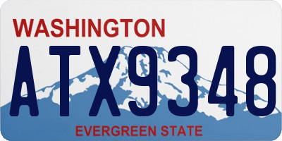 WA license plate ATX9348