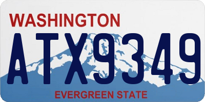WA license plate ATX9349