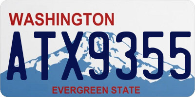 WA license plate ATX9355