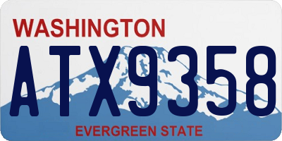 WA license plate ATX9358