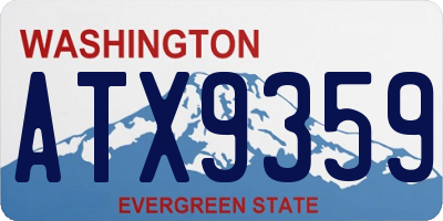 WA license plate ATX9359