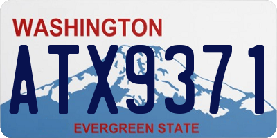 WA license plate ATX9371