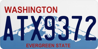 WA license plate ATX9372