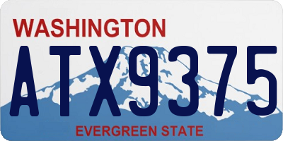 WA license plate ATX9375