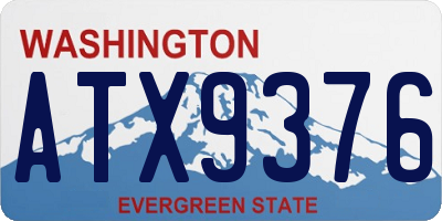 WA license plate ATX9376
