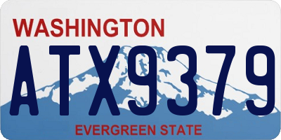 WA license plate ATX9379