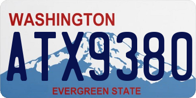 WA license plate ATX9380