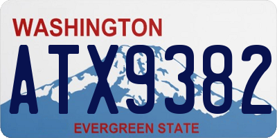 WA license plate ATX9382