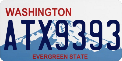 WA license plate ATX9393