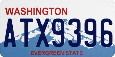 WA license plate ATX9396