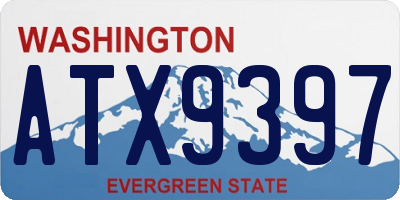 WA license plate ATX9397