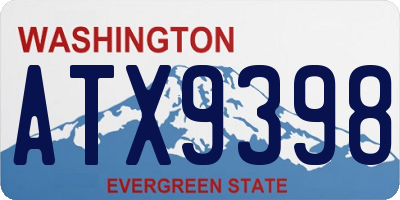 WA license plate ATX9398
