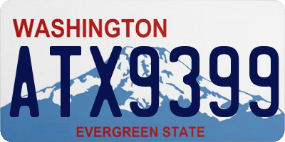 WA license plate ATX9399
