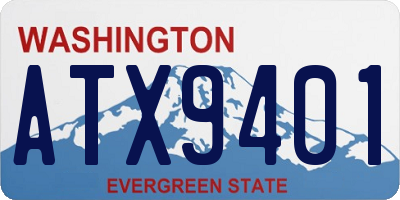 WA license plate ATX9401