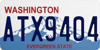 WA license plate ATX9404