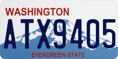 WA license plate ATX9405