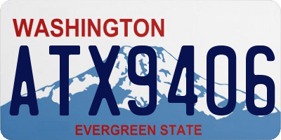 WA license plate ATX9406