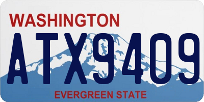 WA license plate ATX9409