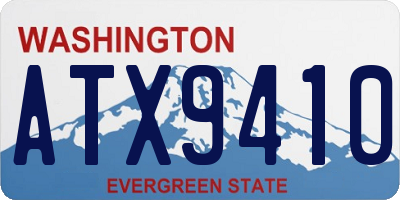 WA license plate ATX9410