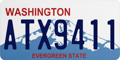 WA license plate ATX9411