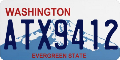 WA license plate ATX9412
