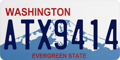 WA license plate ATX9414