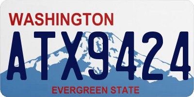 WA license plate ATX9424