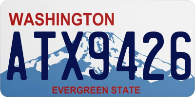 WA license plate ATX9426