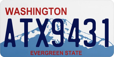 WA license plate ATX9431