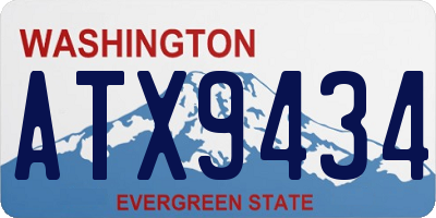 WA license plate ATX9434