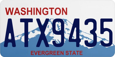 WA license plate ATX9435