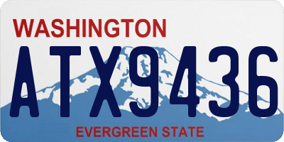 WA license plate ATX9436