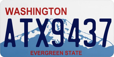 WA license plate ATX9437