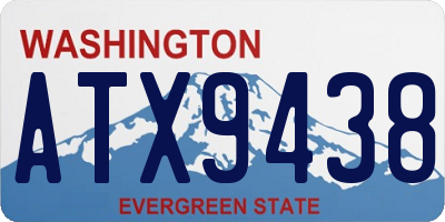 WA license plate ATX9438