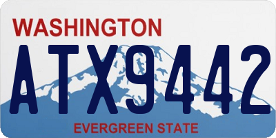 WA license plate ATX9442