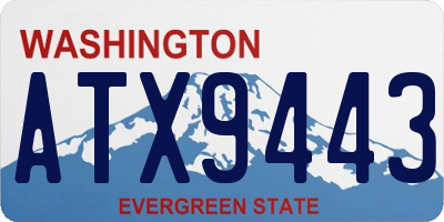 WA license plate ATX9443