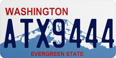 WA license plate ATX9444