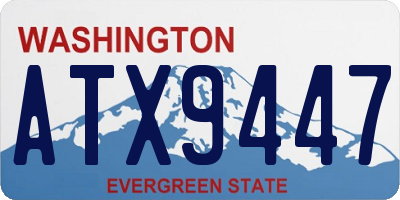 WA license plate ATX9447