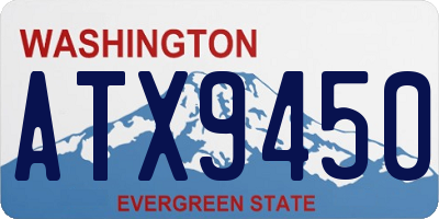 WA license plate ATX9450