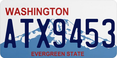 WA license plate ATX9453