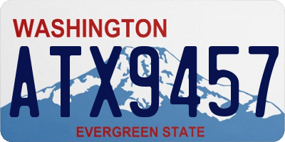 WA license plate ATX9457