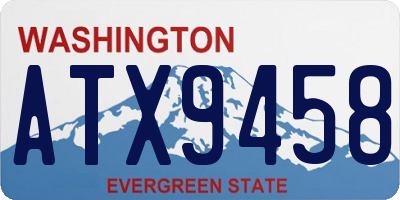 WA license plate ATX9458