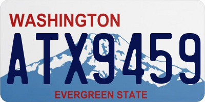 WA license plate ATX9459