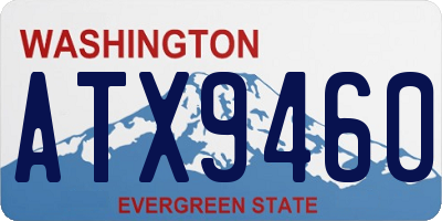 WA license plate ATX9460