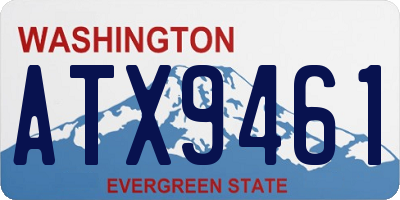 WA license plate ATX9461